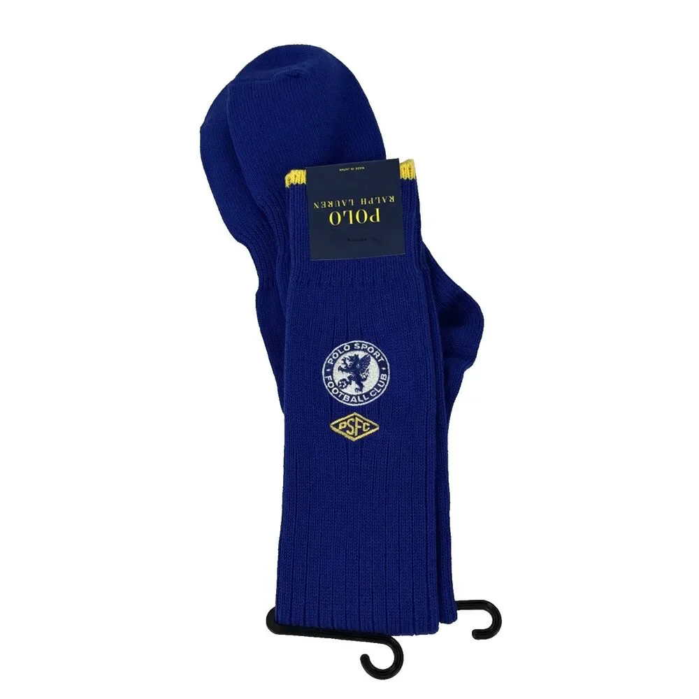 New Polo Ralph Lauren Socks Size 6 - 12 Blue Polo Sport Football Club Soccer NWT